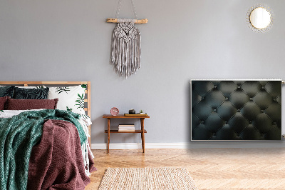 Decoratieve radiatormagneet Gewatteerd patroon zwart leer