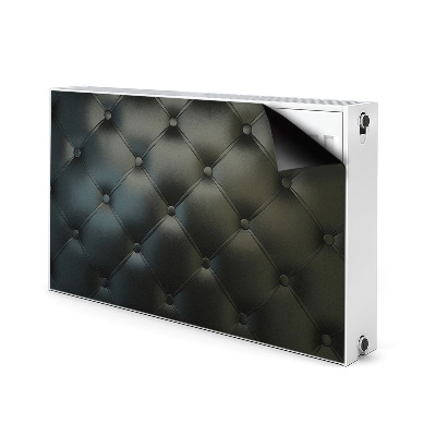 Decoratieve radiatormagneet Gewatteerd patroon zwart leer