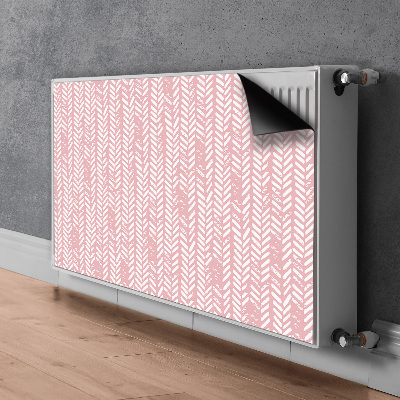 Magnetische radiatormat Roze visgraat
