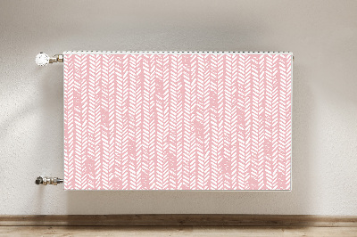 Magnetische radiatormat Roze visgraat