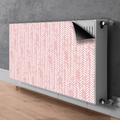 Magnetische radiatormat Roze visgraat
