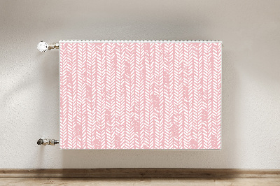 Magnetische radiatormat Roze visgraat