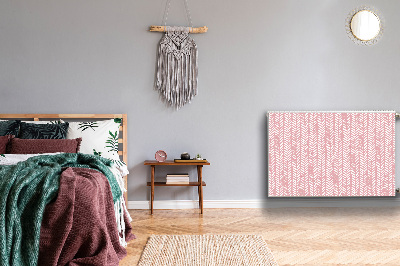 Magnetische radiatormat Roze visgraat