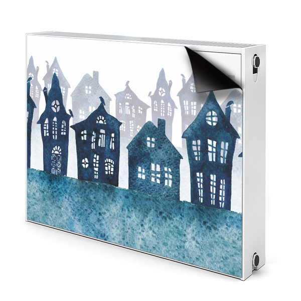 Magnetische mat voor de radiator Stad 's nachts