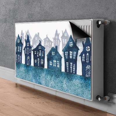Magnetische mat voor de radiator Stad 's nachts