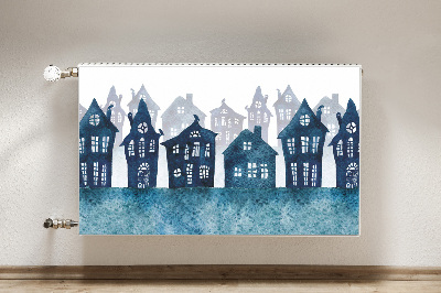 Magnetische mat voor de radiator Stad 's nachts