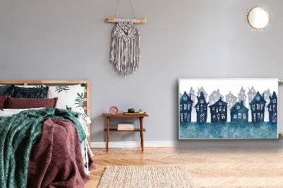 Magnetische mat voor de radiator Stad 's nachts