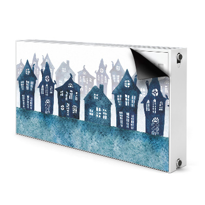 Magnetische mat voor de radiator Stad 's nachts