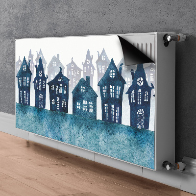 Magnetische mat voor de radiator Stad 's nachts