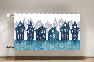 Magnetische mat voor de radiator Stad 's nachts
