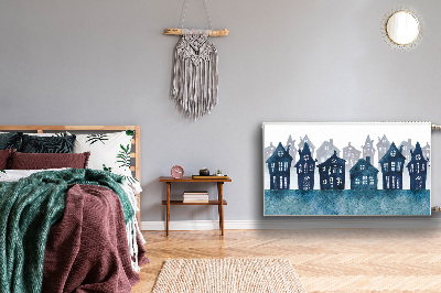 Magnetische mat voor de radiator Stad 's nachts