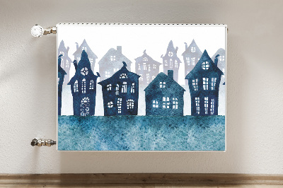 Magnetische mat voor de radiator Stad 's nachts