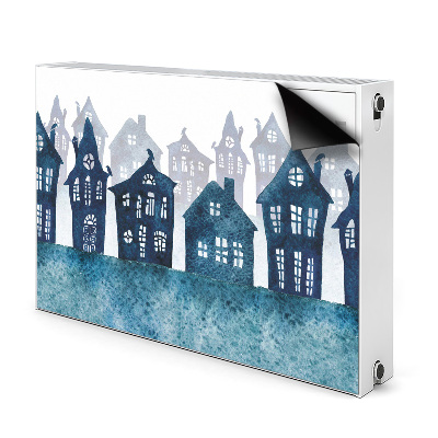Magnetische mat voor de radiator Stad 's nachts