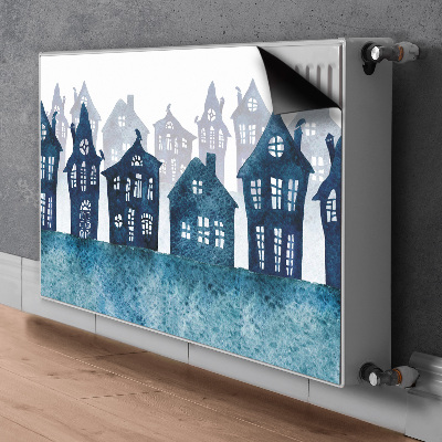 Magnetische mat voor de radiator Stad 's nachts