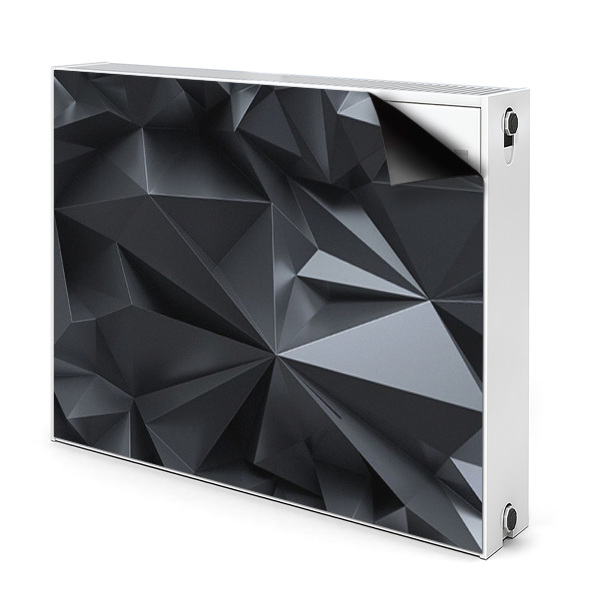 Decoratieve radiatormat Zwart 3d-patroon