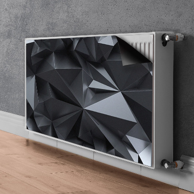 Decoratieve radiatormat Zwart 3d-patroon