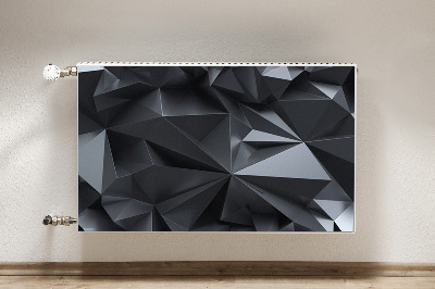 Decoratieve radiatormat Zwart 3d-patroon