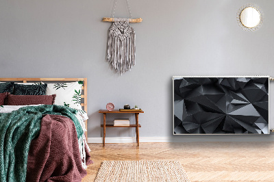 Decoratieve radiatormat Zwart 3d-patroon