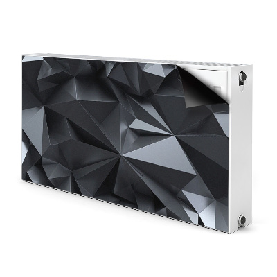 Decoratieve radiatormat Zwart 3d-patroon