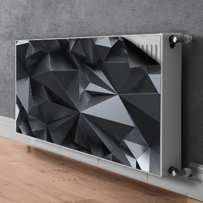 Decoratieve radiatormat Zwart 3d-patroon