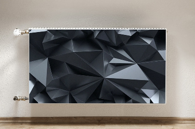 Decoratieve radiatormat Zwart 3d-patroon