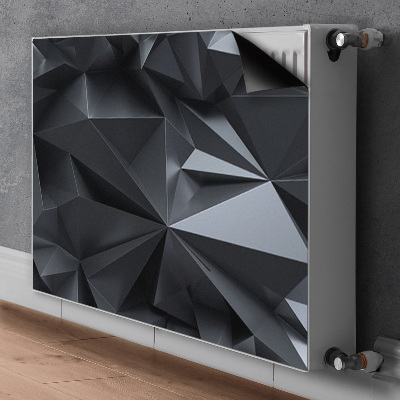 Decoratieve radiatormat Zwart 3d-patroon