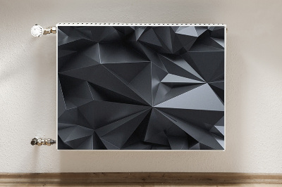 Decoratieve radiatormat Zwart 3d-patroon