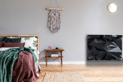 Decoratieve radiatormat Zwart 3d-patroon