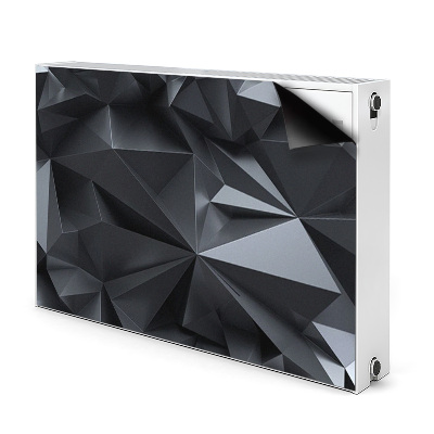 Decoratieve radiatormat Zwart 3d-patroon