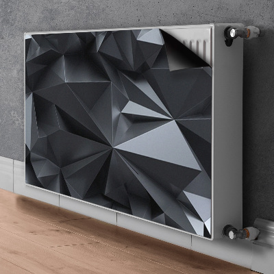 Decoratieve radiatormat Zwart 3d-patroon