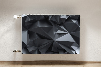 Decoratieve radiatormat Zwart 3d-patroon