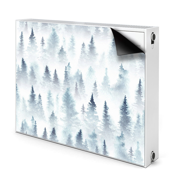 Magnetische mat voor de radiator Mistig bos