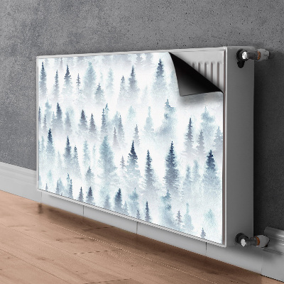 Magnetische mat voor de radiator Mistig bos
