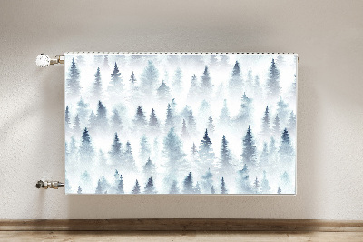 Magnetische mat voor de radiator Mistig bos
