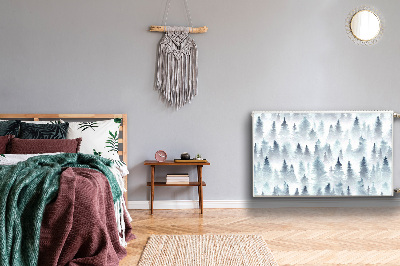 Magnetische mat voor de radiator Mistig bos
