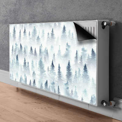 Magnetische mat voor de radiator Mistig bos