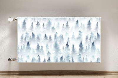 Magnetische mat voor de radiator Mistig bos