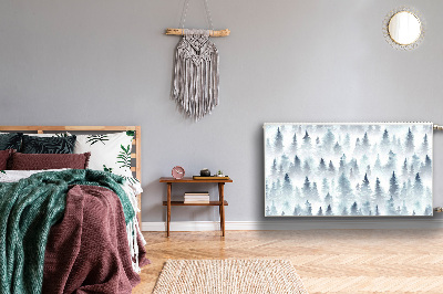 Magnetische mat voor de radiator Mistig bos