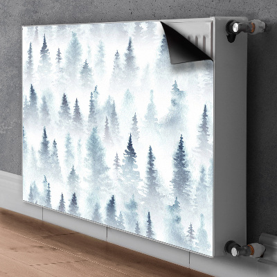 Magnetische mat voor de radiator Mistig bos