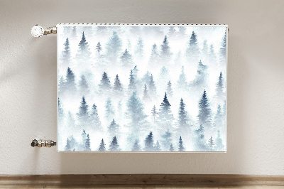 Magnetische mat voor de radiator Mistig bos