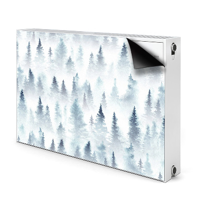 Magnetische mat voor de radiator Mistig bos