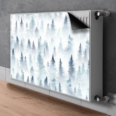 Magnetische mat voor de radiator Mistig bos