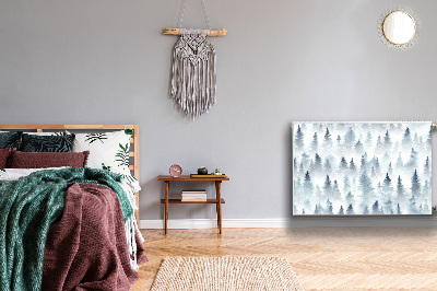 Magnetische mat voor de radiator Mistig bos