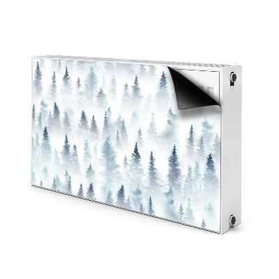Magnetische mat voor de radiator Mistig bos