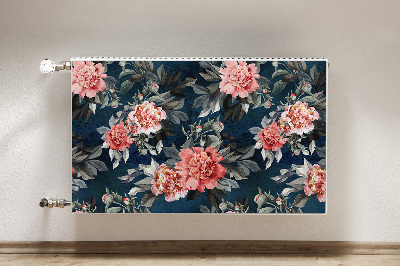 Decoratieve radiatormat Rode pioenen