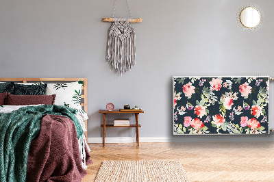 Magnetische mat voor de radiator Geschilderde bloemen