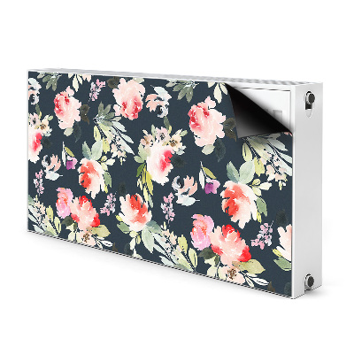 Magnetische mat voor de radiator Geschilderde bloemen