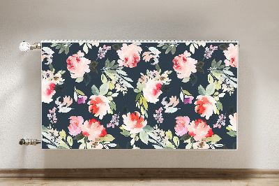 Magnetische mat voor de radiator Geschilderde bloemen