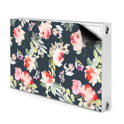 Magnetische mat voor de radiator Geschilderde bloemen