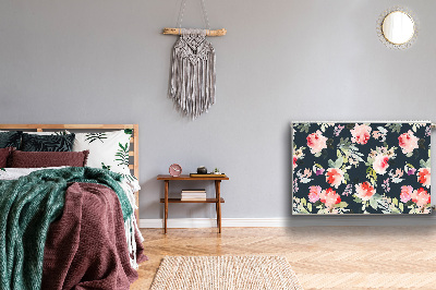 Magnetische mat voor de radiator Geschilderde bloemen
